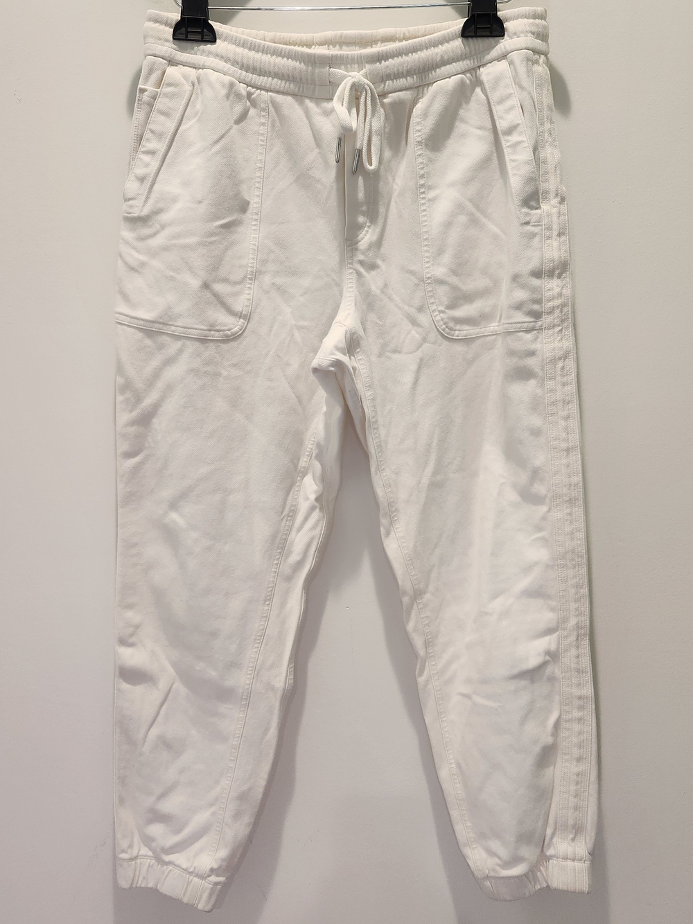 Athleta Farallon Mahnolia White Jogger Pants Pull-on Stretchy Medium